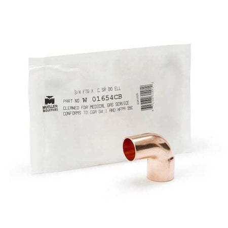 Streamline W 02344CB - Elbow, Copper, Cup 1 in, FTG 1 in