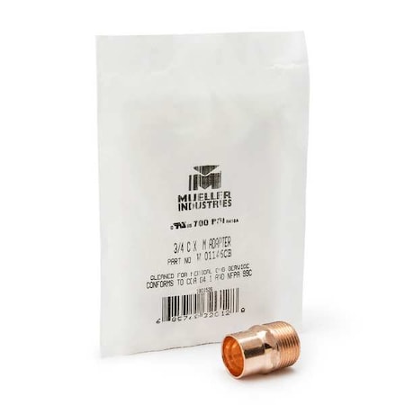 Streamline W 01131CB - Straight,Copper,Cup1/2in,MNPT1/2in