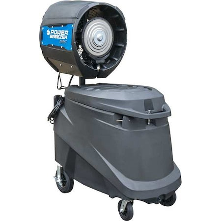 Power Breezer PB4MAX - Portable Misting Cooler at 10 ft. 22 mph, at 20 ft. 14 mph, at 40 ft. 7 mph, 85 gal, Direct Drive
