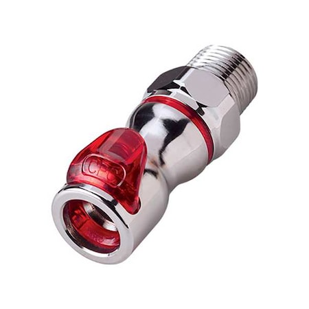 Cpc LQ4D10006RED - Quick Connection Coupling, Brass, 3/8 in