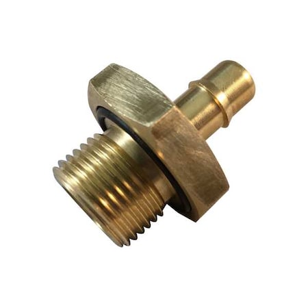 Mem-Co 1/16BSPP-B4-O-V-SS - Mini Barb Fitting,25/32",SS,Beaded