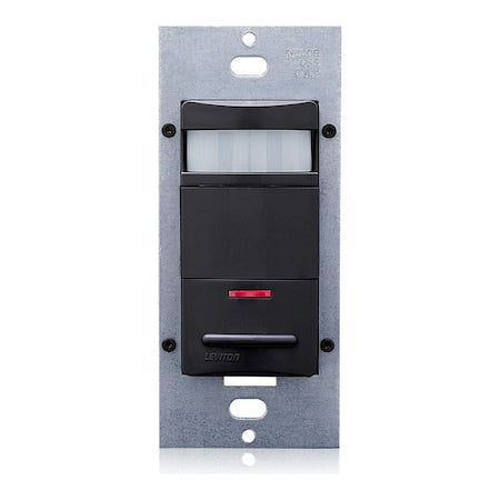 Leviton ODS10-IDE - Wall Mount Sensor, Occupancy, Photocell, Vacancy, Hard Wired, Black, 2,100 sq ft, Incandescent, LED