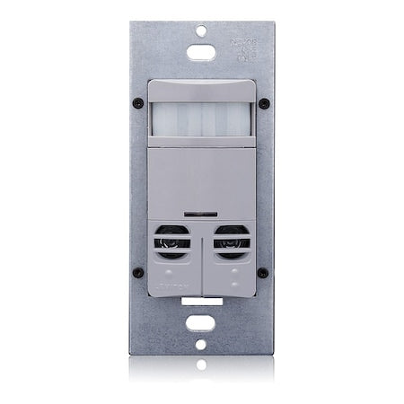 Leviton OSSMD-MAG - Wall Mount Sensor, Occupancy, Photocell, Vacancy, Hard Wired, Gray, 2,400 sq ft, Fluorescent, Incandescent, LED