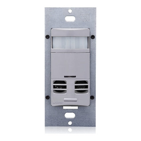 Leviton OSSMT-GDG - Wall Mount Sensor, Occupancy, Photocell, Vacancy, Hard Wired, Gray, 2,400 sq ft, Fluorescent, Incandescent