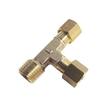Parker 0103 04 10 - Tee,Brass,BSPT1/8",Comp4mm,Comp4mm