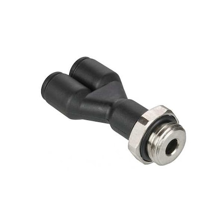 Legris 3158 10 17 - Metric Push-to-Connect Fitting, Polymer, Black