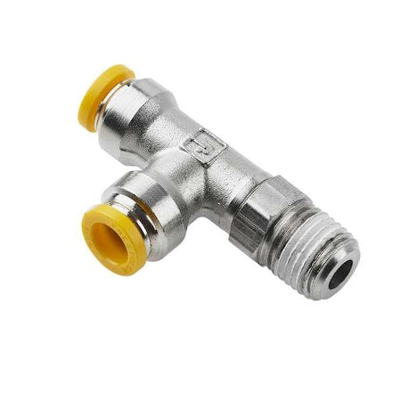Parker W171PLP-4M-2R - Metric Metal Push-to-Connect Fitting, Brass, Silver