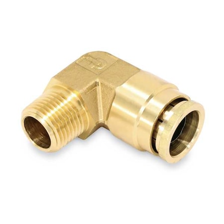 Parker 169PTCNS-12-12 - Brass DOT Push-to-Connect Fitting, Brass, Silver