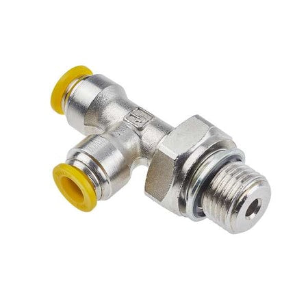 Parker 171PLP-8M-4G - Metric Metal Push-to-Connect Fitting, Brass, Silver