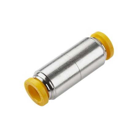 Parker 62PLP-6M - Metric Metal Push-to-Connect Fitting, Brass, Silver