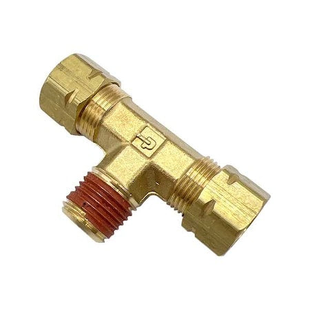 Parker VS172CA-4-4 - Tee,Brass,Comp1/4",Comp1/4",MNPT1/4"