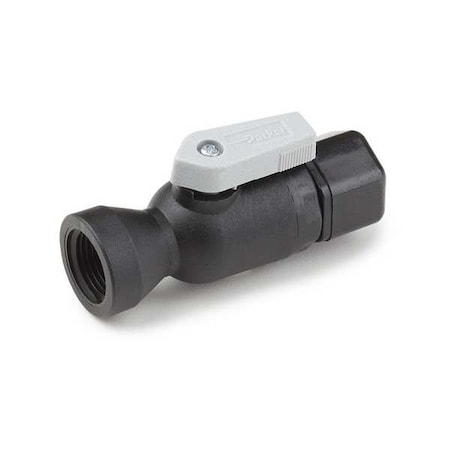 Parker FTPPB6VFC6 - Manual 2-Way Ball Valve,Comp,Polypro