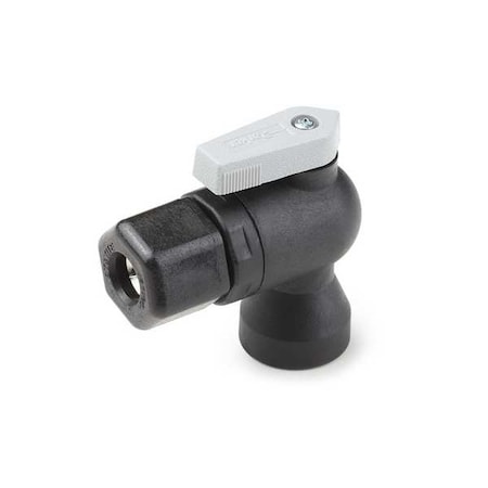 Parker FTPPB4VFE4 - Manual 2-Way Ball Valve,Comp,Polypro