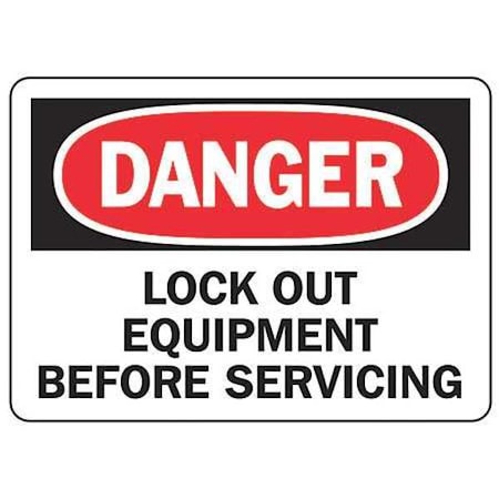 Accuform MLKT007VP - Danger Sign, 7 in H, 10 in W, Plastic, Rectangle, English, MLKT007 VP