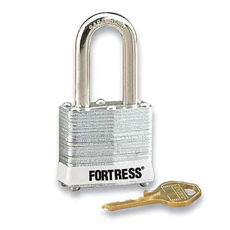 1803LHWHT - Lockout Padlock, Keyed Different, Steel, White, 2 in Shackle Height, 1 9/16 in Body Width