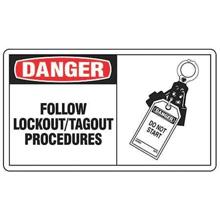 Accuform LLKT003VSP - Safety Label, 3 1/2 in Height, 5 in English, LLKT003 VSP, PK5
