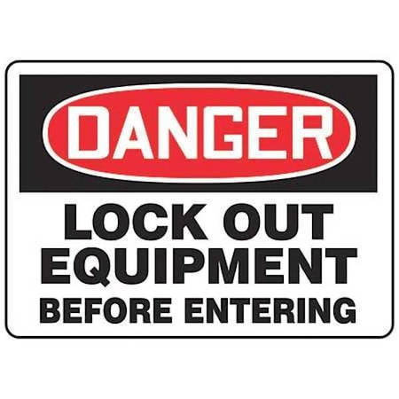 Accuform MLKT015VA - Danger Sign, 10 in H, 14 in W, Aluminum, Rectangle, English, MLKT015 VA