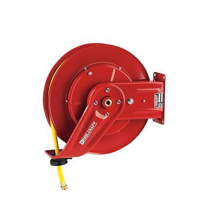 Reelcraft 7850 OLPSW57 - Retractable Cord Reel, 1/2 in Hose Diameter, 50 ft Length, 300 psi Max. Pressure, Steel, Red