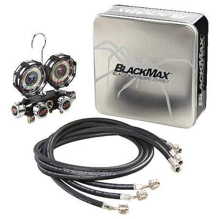 Blackmax MV4H4P5Z - Manifold Gauge Set,5 ft L,3 1/8 in Gauge