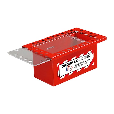 Zing 7630 - Group Lockout Box,Red,5-1/2"x4-1/4"