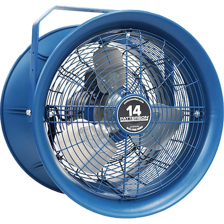 Patterson H14B - High Velocity Industrial Fan, Ceiling, Column, Floor, Wall Mount, 14 in Blade Dia, 208 to 230/460 V