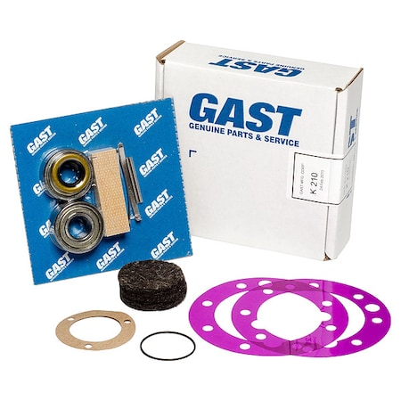 Gast K210 - Service Kit for 8 AM Series Reversible Air Motors, 4 Vane, 15 Pieces