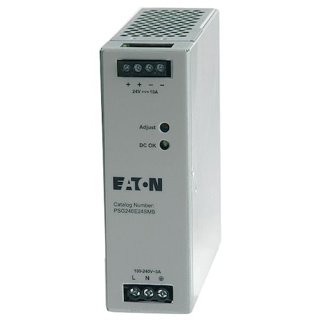 Eaton PSG240E24SMB - Power Supply, 100/240 V AC, 24 V DC, 240 W, 10 A, DIN Rail
