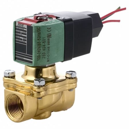Asco 8210P094LF 100-240 - Solenoid Valve, 2-Way, 2-Position, Normally Closed, 1/2 in Pipe Size, 100 V to 240 V AC/DC, High Flow