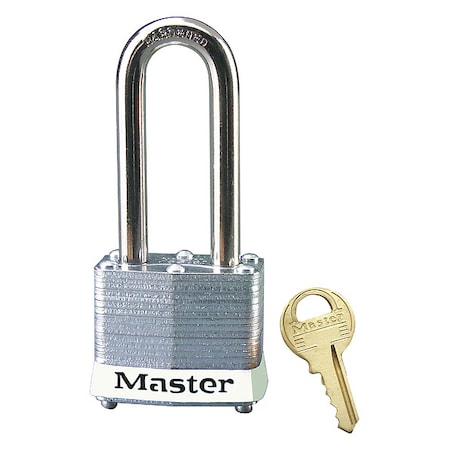 Master Lock 3KALHWHT-0742 - Lockout Padlock, Keyed Alike, Steel, White, 2 in Shackle Height, 1 9/16 in Body Width