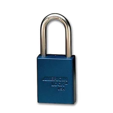 American Lock A1106KABLU SETOF12 - Lockout Padlock, Keyed Alike, Aluminum, Blue, 1 1/2 in Shackle Height, 1 1/2 in Body Width, 12 PK