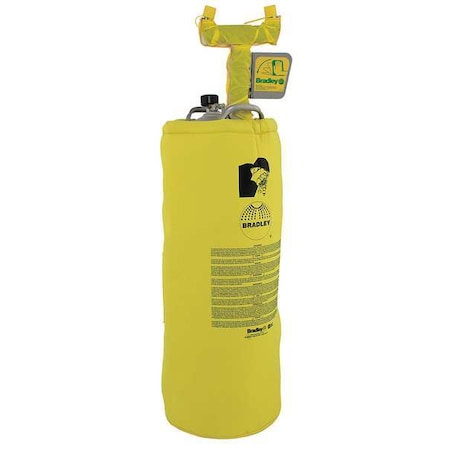 Bradley S19-788HGR - Heated Eyewash Station, Pressurized, 15 gal Tank Capacity, Portable, 44 in H., 16-1/2" W