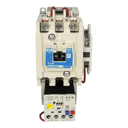 Eaton AN19GN0A5E005 - NEMA Magnetic Motor Starter, Non-Reversing, 1 NO, 120 V AC, 3 P