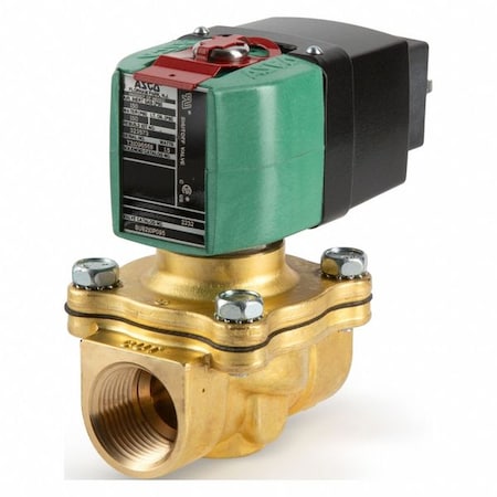 Asco SU8210P034 24-120 - Solenoid Valve, 2-Way, 2-Position, Normally Open, 1/2 in Pipe Size, 24 V to 120 V AC/DC, High Flow