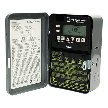 Intermatic ET8215C - Electronic Timer,Astronomic,Gray,Metal