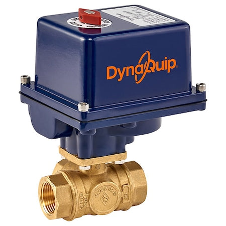 Dynaquip Controls EYHG6AUE25 - 1-1/4" FNPT Brass Electronic Ball Valve 3-Way