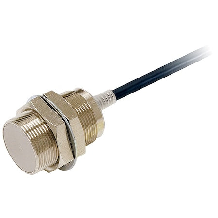 Omron E2E-X10B1D30 2M - Cylindrical, Inductive Proximity Sensor, 30 mm Dia., Brass, 2 m, Bare Wire, 3 Wires, Shielded