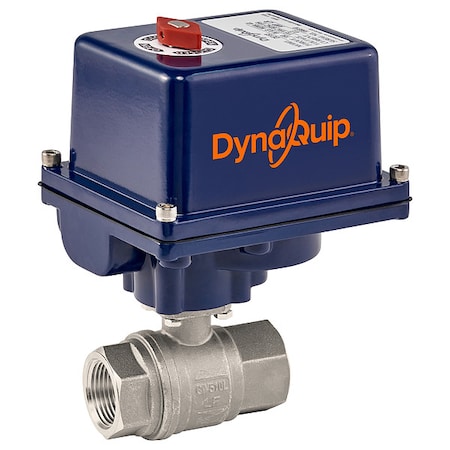 Dynaquip Controls E2S27AJE25 - 1-1/2" FNPT Stainless Steel Electronic Ball Valve 2-Way