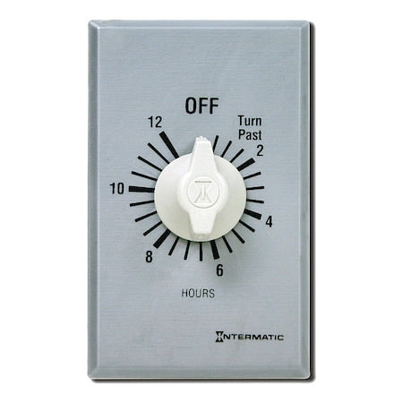 Intermatic FF312H - Timer,Spring Wound,12 Hr,SPDT,Silver