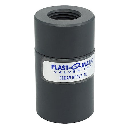 Plast-O-Matic FC100EP-008-PV - Flow Control Valve,1 In FNPT,PVC,8gpm