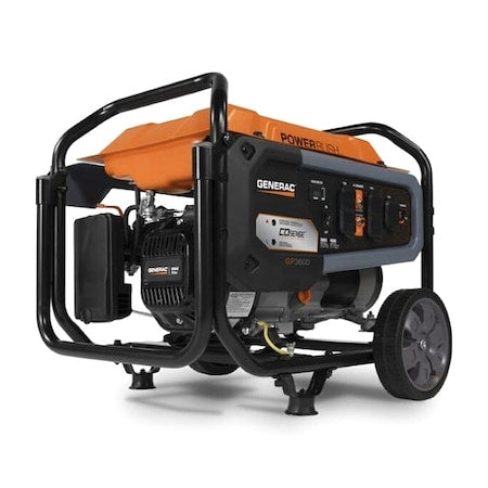 Generac 7721 - Portable Generator, Gasoline, 3,600 W Rated, 4,500 W Surge, Electric Start, 120 V AC, 30 A A