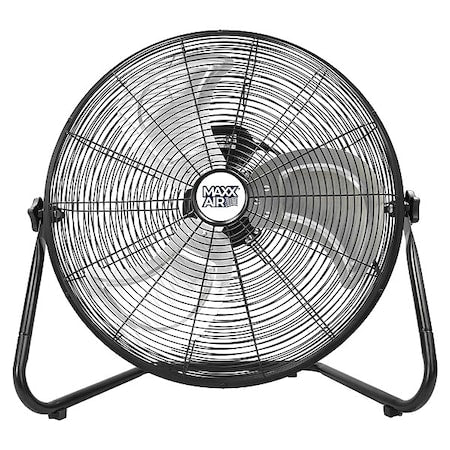 Maxx Air HVFF 20UPS - Floor Fan W/ 20 in Blade Dia, 1500/2050/2250 cfm, 3 Speeds, 120 V AC, 1/5 hp, 4.5 ft Cord
