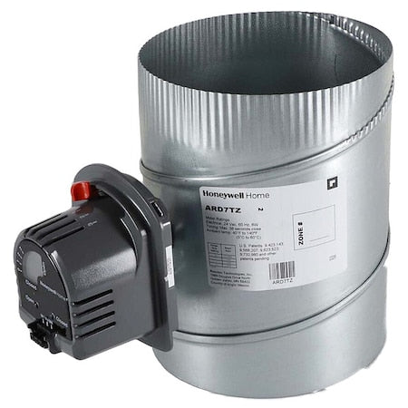Honeywell Home ARD7TZ - Round Damper,Gr/Rd/Steel,7 in. Dia.