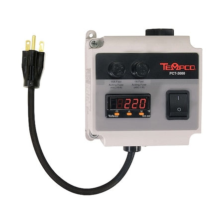 Tempco PCT30002 - Temp Ctrl Box,Digital,J,240 V,15 A,0-1200 F