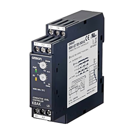 Omron K8AK-AS2 24VAC/DC - DIN Rail, Monitor Relay, 8 A, 4 Pins, Screw
