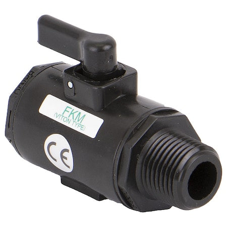 Banjo LV050MTV - Manual 2-Way Ball Valve,NPT,Polypro