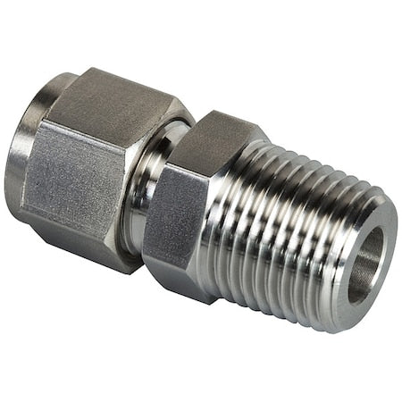 Brennan Industries N2404-04-04-SS - Strt, SS, Comp. 1/4 in, MNPT 3/8 in