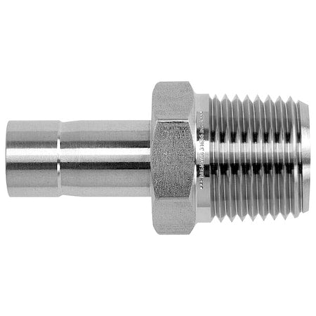 Brennan Industries N2428-06-02-SS - Strt, SS, Tube Stem 3/8 in, MNPT 1/4 in