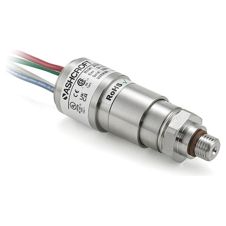 Ashcroft APAN41H012LB051000#-NSR - Pressure Switch, Standard, SPDT, 7/16-20" SAE, 100 to 1000 psi Range, 316 Stainless Steel