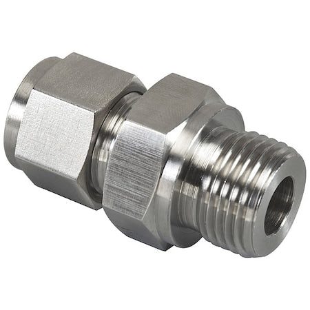 Brennan Industries N7013-04-02-SS - Strt, SS, Comp. 1/4 in, MBSPP 1/8 in