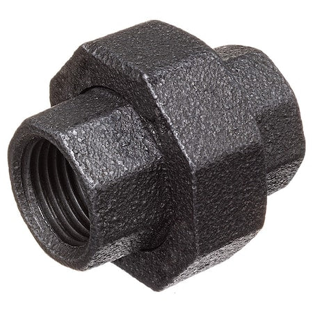 793FD7 - Straight Black Coated Malleable Iron Pipe Fitting, 3/4" Pipe, Female BSPT, Malleable Iron